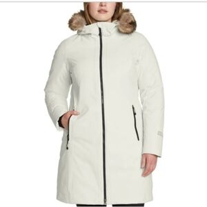 Eddie Bauer Women's Cream Hooded Ski Jacket
